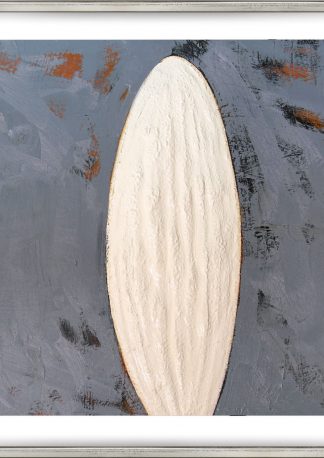 white oval, oil-painting on canvas